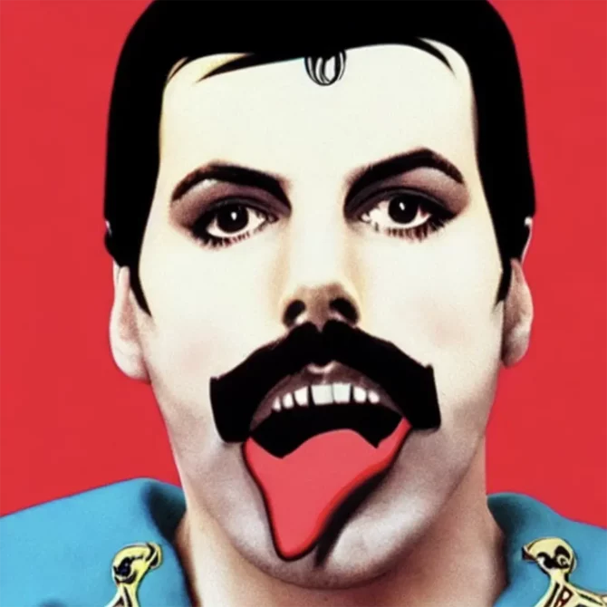 Freddie Mercury in the style of Anonymous    120